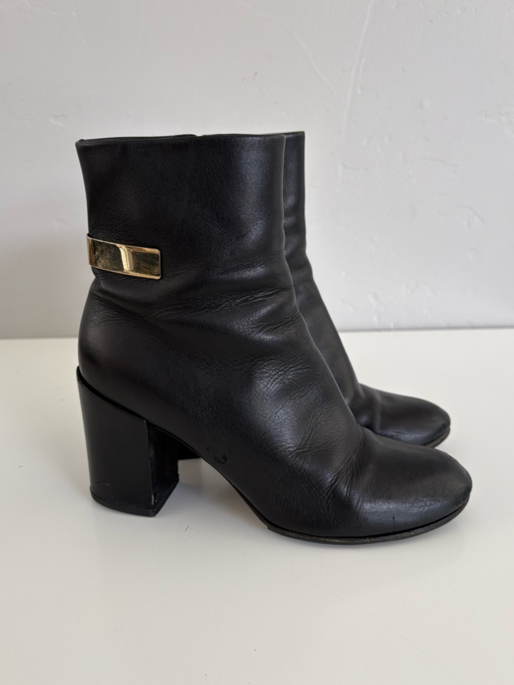 Auth GIVENCHY Leather Booties